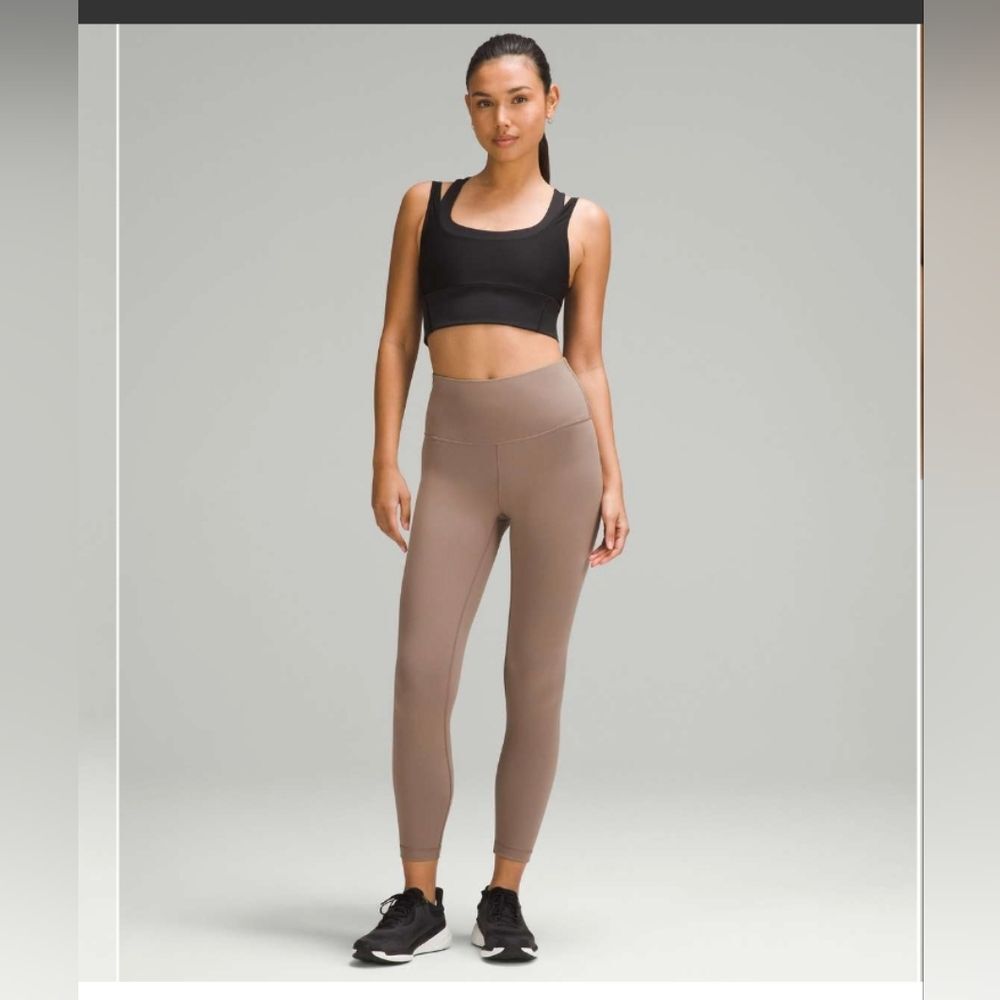 Lululemon Wunder train High Rise Ribbed Tight 25" Taupetastic size 4